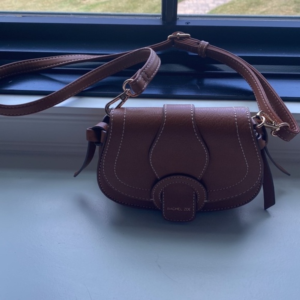 NWT Rachel Zoe Brown Faux Leather Crossbody - Picture 2 of 5